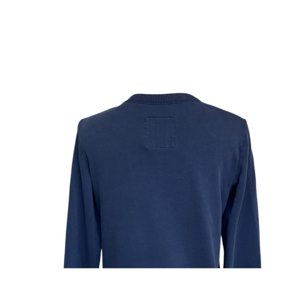 Hollister Womens Y2K Sweatshirt Size XS Logo Crewneck Graphic Spell‎ Out Navy - Picture 6 of 10